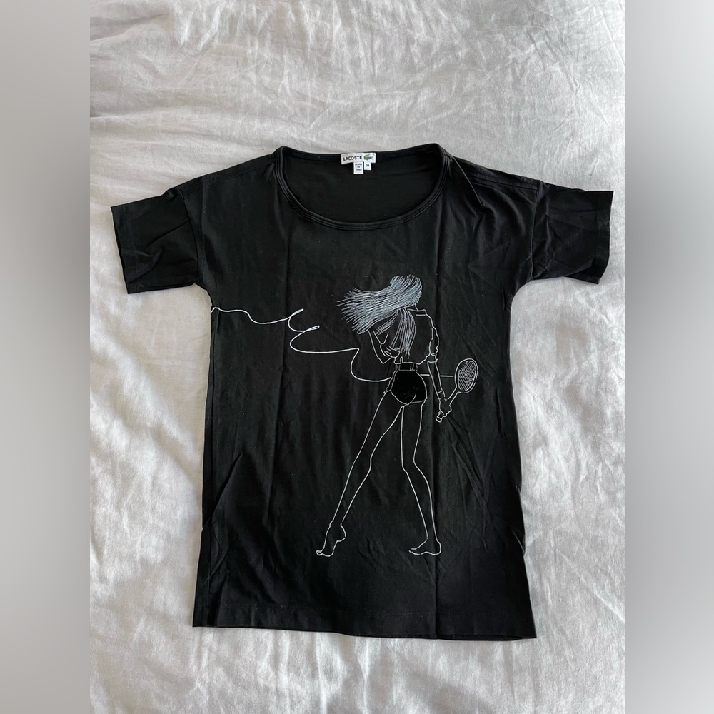 Lacoste Black Tennis Short Sleeve Shirt